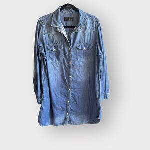 JW Signature Los Angeles denim button up dress